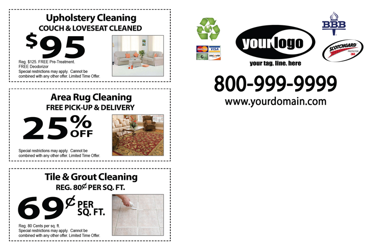 Carpet Cleaning Postcard (8.5 x 5.5) #CA01076 UV Gloss Back