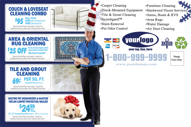 Carpet Cleaning Postcard (4 x 6) #CA02001 Matte Back