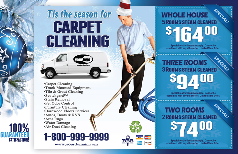 Carpet Cleaning Postcard (8.5 x 5.5) #CA02001 Matte Front