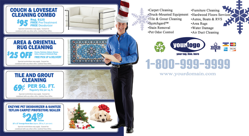 Carpet Cleaning Postcard (6 x 11) #CA02001 Matte Back