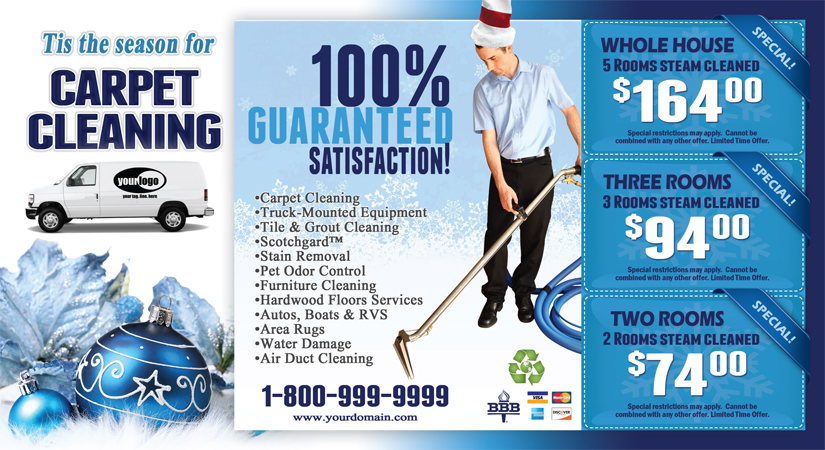 Carpet Cleaning Postcard (6 x 11) #CA02001 UV Gloss Front