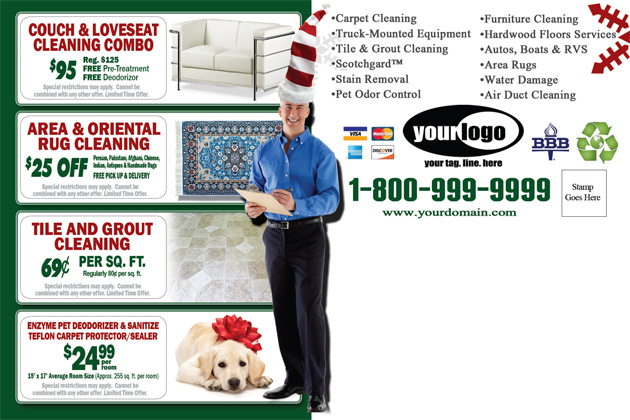 Carpet Cleaning Postcard (4 x 6) #CA02002 Matte Back