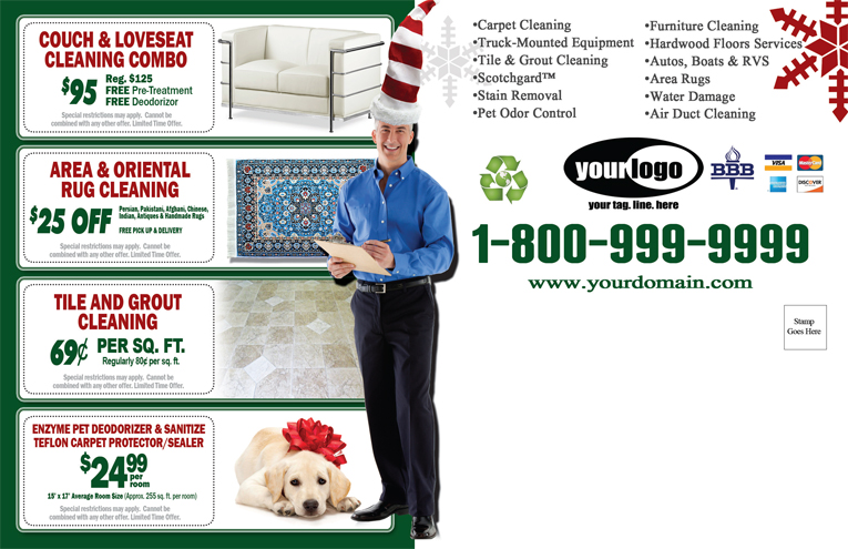 Carpet Cleaning Postcard (8.5 x 5.5) #CA02002 UV Gloss Back