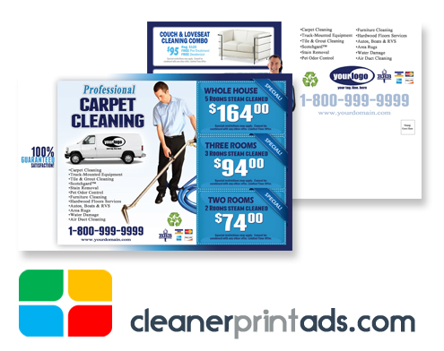 Carpet Cleaning Postcards Template ca01001