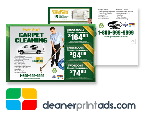 Carpet Cleaning Postcards Template ca01002