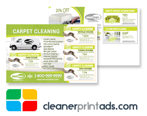 Carpet Cleaning Postcards Template ca01005