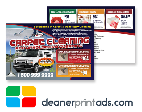 Carpet Cleaning Postcards Template ca01010