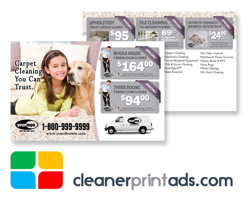 Carpet Cleaning Postcards Template ca01020