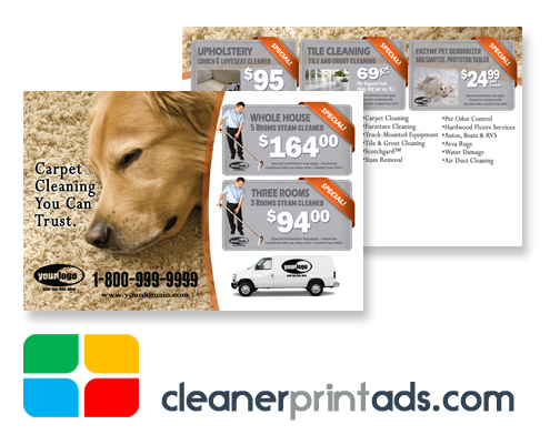 Carpet Cleaning Postcards Template ca01024